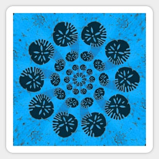 Blue kaleidoscope effect Sticker